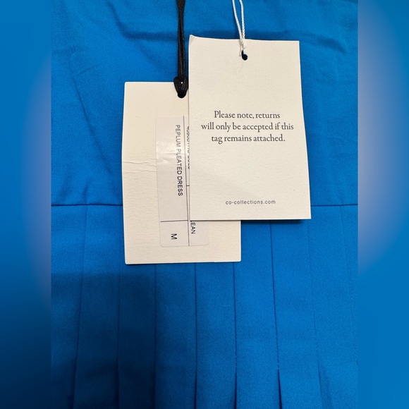 NWT CO COLLECTION / Goop Cerulean Peplum Dress Medium - Picture 4 of 5